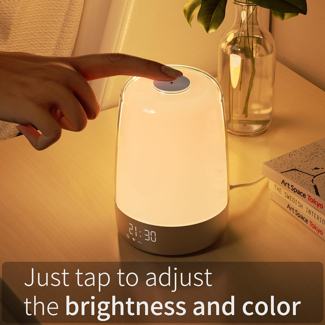 Skanto | Aurora Wake-Up Light | Sonnenaufgang & Sonnenuntergang | USB-C wiederaufladbar