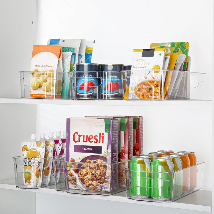 Skanto | Transparente Kühlschrank-Aufbewahrungsboxen (4 Stück) – Coolorganize