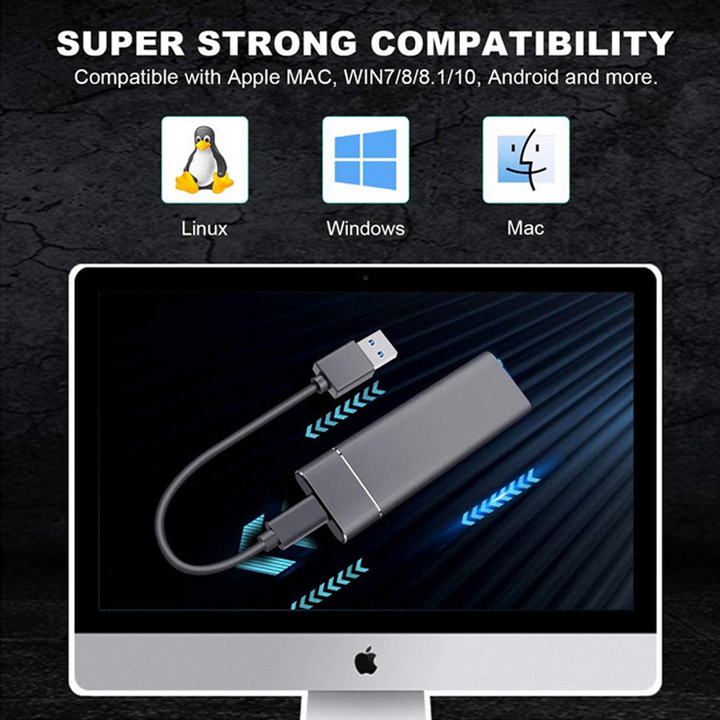 Skanto | Tragbare externe Solid-State-Festplatte, ultraschnelle externe SSD