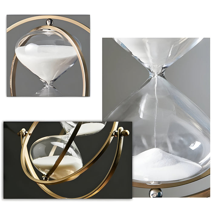 Skanto | GracefulTime Uhr – Luxuriöse Sanduhr mit elegantem Goldrahmen und zeitlosem Design