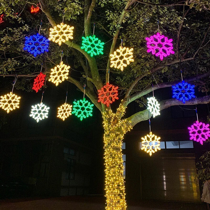 Skanto | Wasserdichte LED-Schneeflocken-Leuchte für festliche Winterdekoration