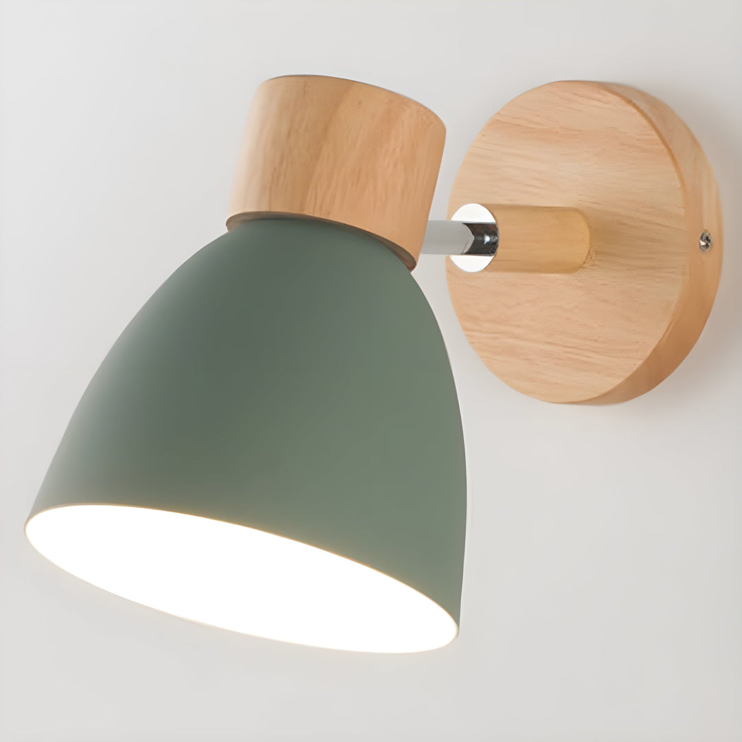 Skanto | Nordische Wandlampe aus Holz mit Schalter für das Schlafzimmer