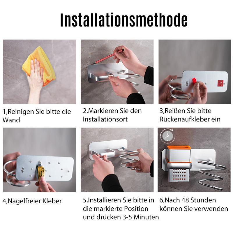 Skanto | Multifunktionaler Aluminium-Haartrocknerhalter
