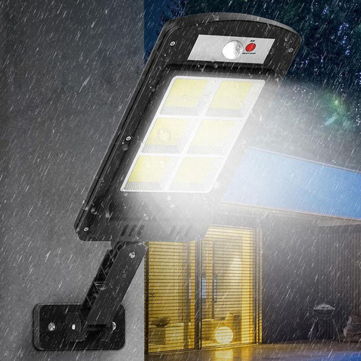 Skanto | 200W Solar-LED-Außenlampe mit Fernbedienung, Bewegungs- und Dämmerungssensor