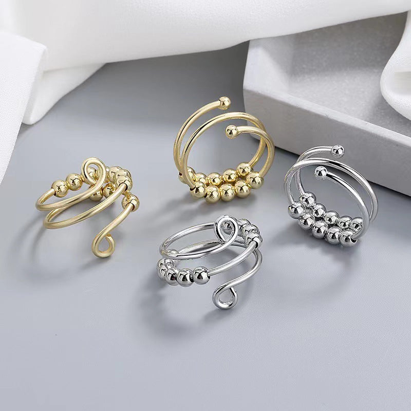 Skanto | Distribute Your Fears Kreisperlen Fidget Ring