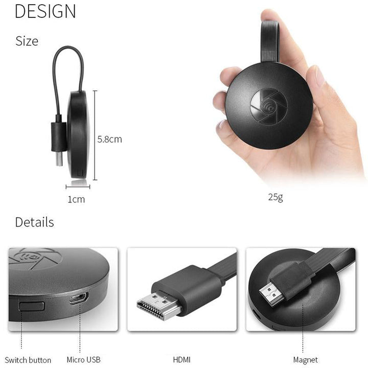 Weihnachtsgeschenk 1080-HD Kabelloser Bildschirmprojektor