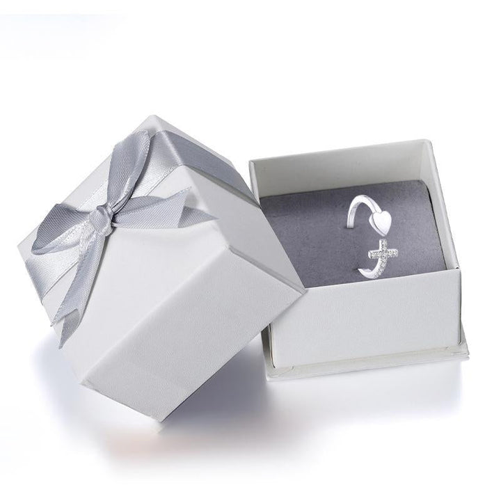 Skanto | Liebe S925 Sterling Silber Kreuzring
