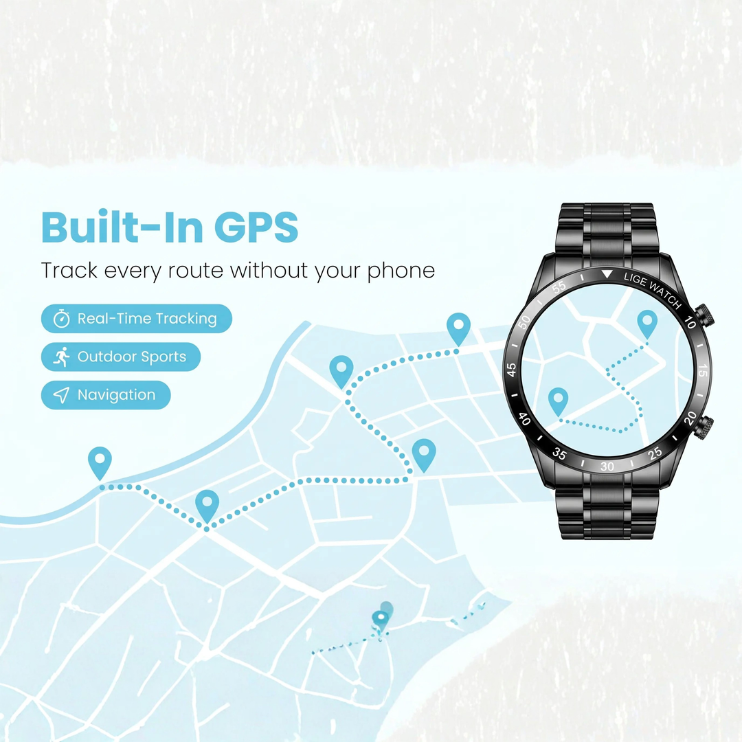 Luxus 4G Smartwatch – Stylische Uhr mit Anrufen, GPS und Gesundheitsfunktionen