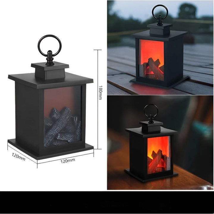 Skanto | RadiantFlame LED-Laterne – Realistische Flammen-Tischlampe für gemütliche Atmosphäre