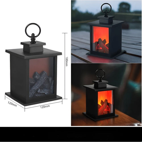 Skanto | RadiantFlame LED-Laterne – Realistische Flammen-Tischlampe für gemütliche Atmosphäre