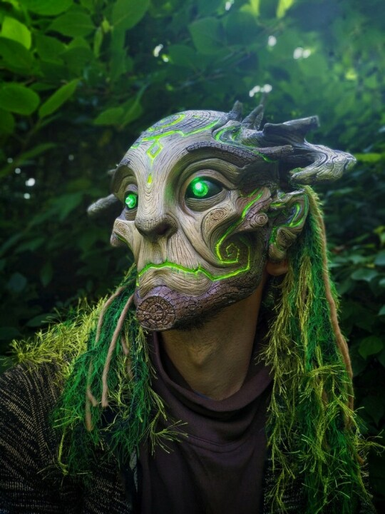 Skanto | Green Man Waldgeist Maske Kostümzubehör Masken