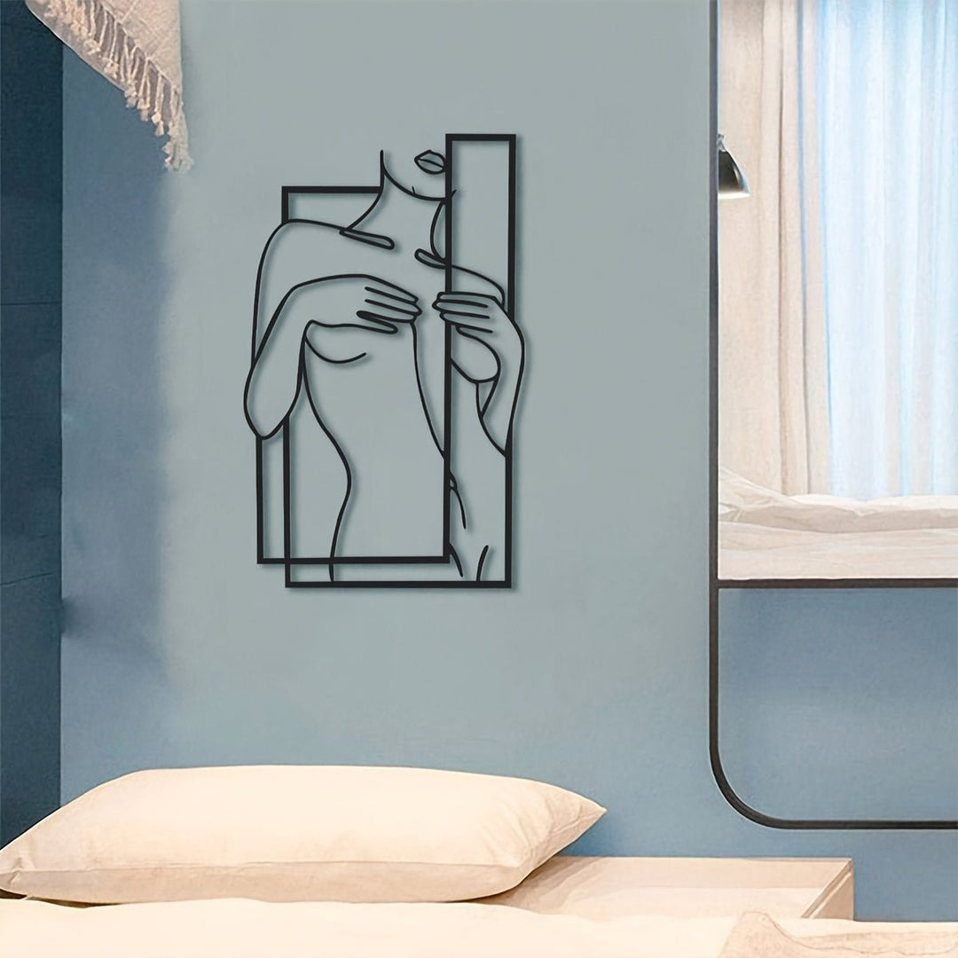 Skanto | LineaArt Metall-Wanddeko - Moderne minimalistische Wandkunst für das Schlafzimmer