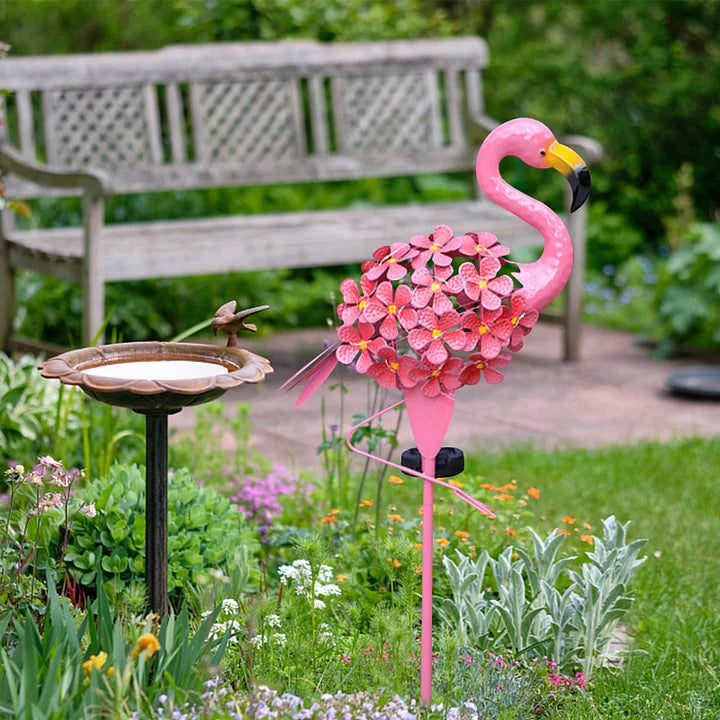 Skanto | Flamingo Solarleuchte Metallkunst