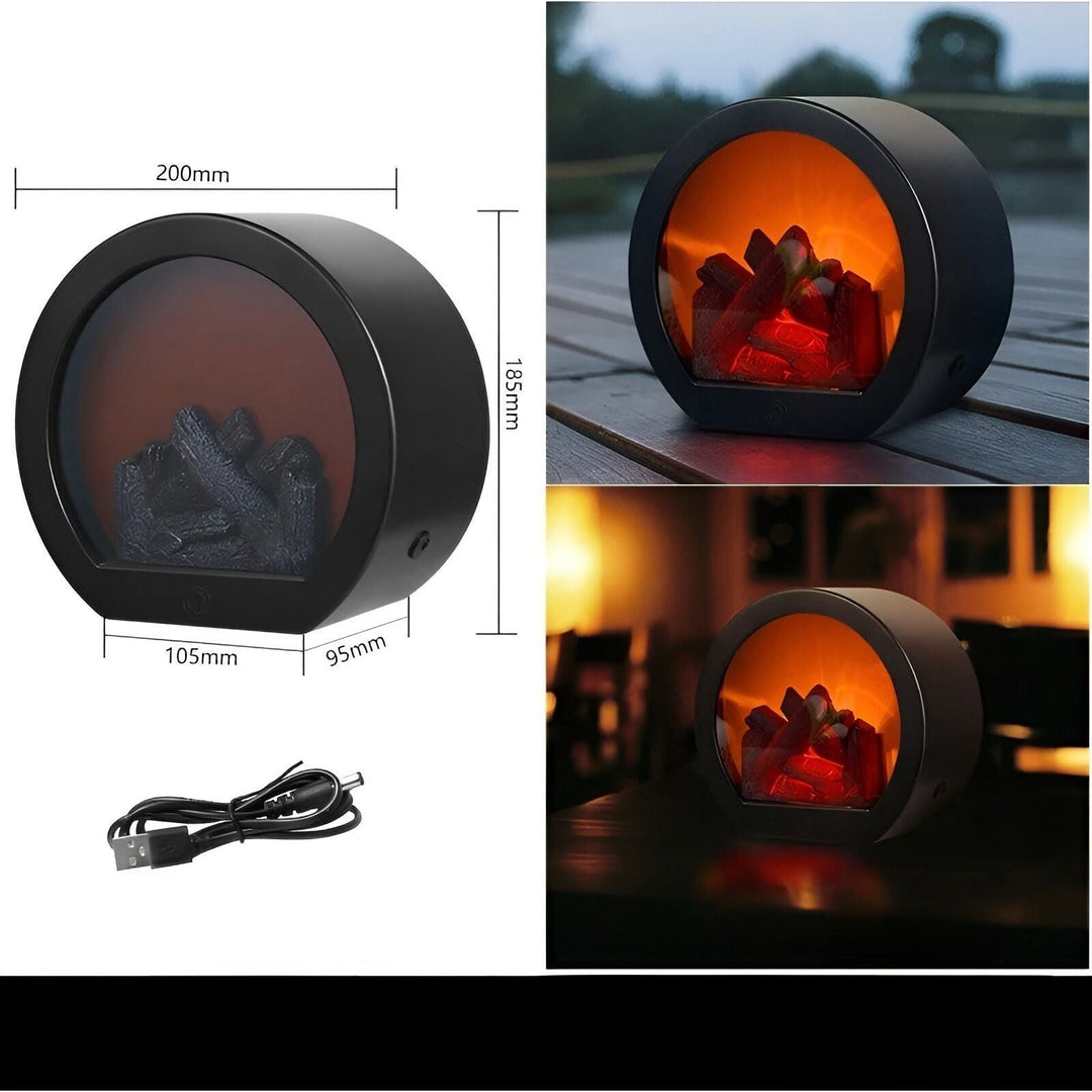 Skanto | RadiantFlame LED-Laterne – Realistische Flammen-Tischlampe für gemütliche Atmosphäre