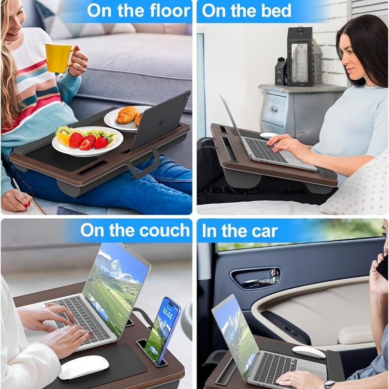 Skanto | Ergonomischer Laptop-Ständer mit Handgelenkauflage und Gerätefächern