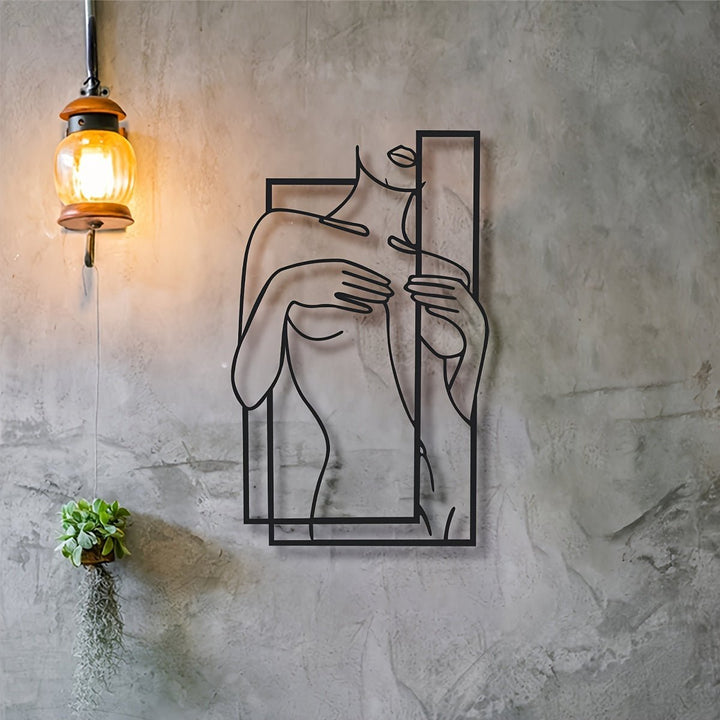 Skanto | LineaArt Metall-Wanddeko - Moderne minimalistische Wandkunst für das Schlafzimmer