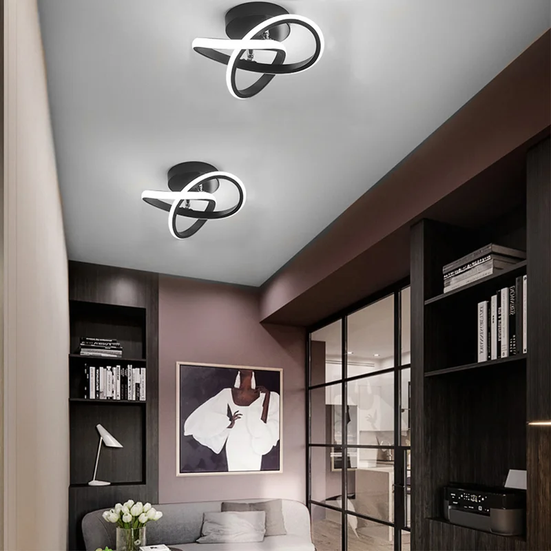 Skanto | LED-Deckenleuchte mit schwarzem Metallrahmen