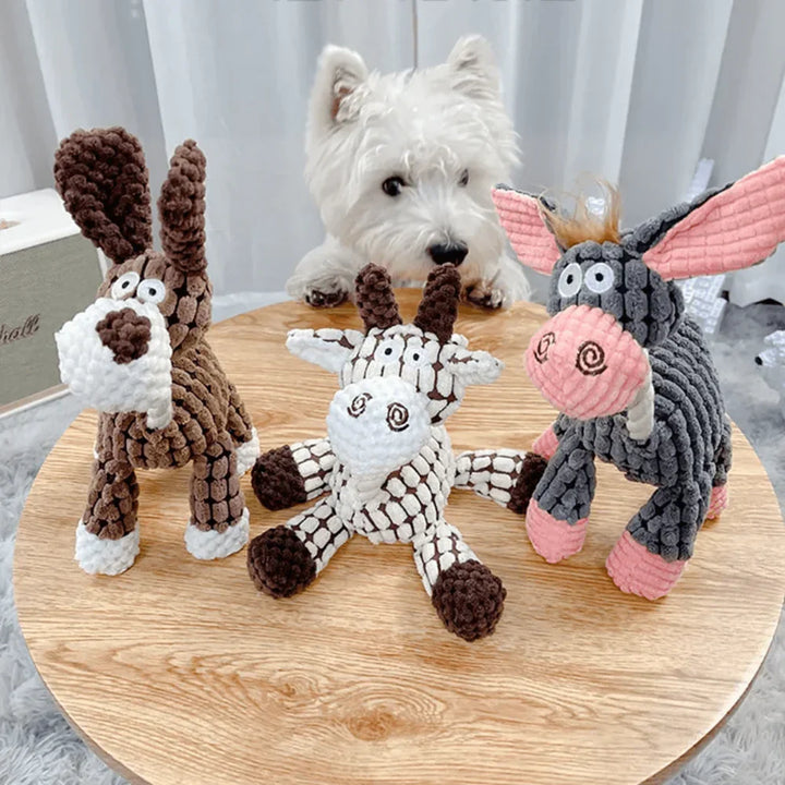 Robustes Hundespielzeug aus Plüsch | Bissfestes und langlebiges Design | Mehrere Modelle