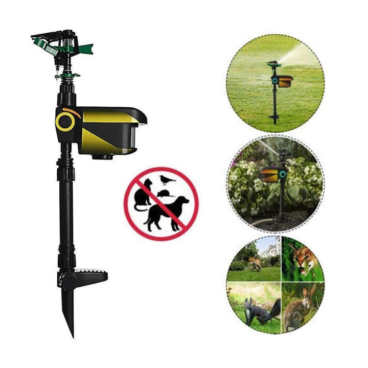 Skanto | Solarbetriebener, bewegungsaktivierter Sprinkler zur Abwehr von Rehen und Gartenschädlingen
