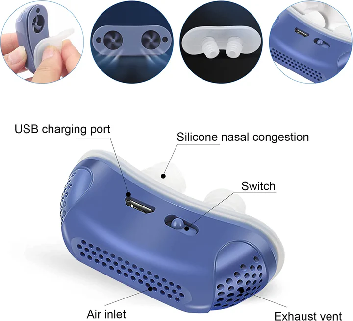 Skanto | Micro CPAP Anti-Schnarch-Gerät | Maskenfreie Schlafapnoe-Behandlung