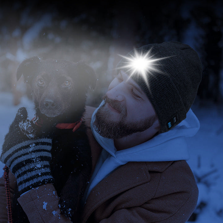 Skanto | LED Bluetooth Beanie mit abnehmbaren Lautsprechern