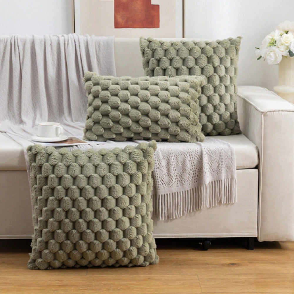 Skanto | VelvetSoft Kissenbezug – Ultraweicher Plüschbezug für Sofa oder Bett