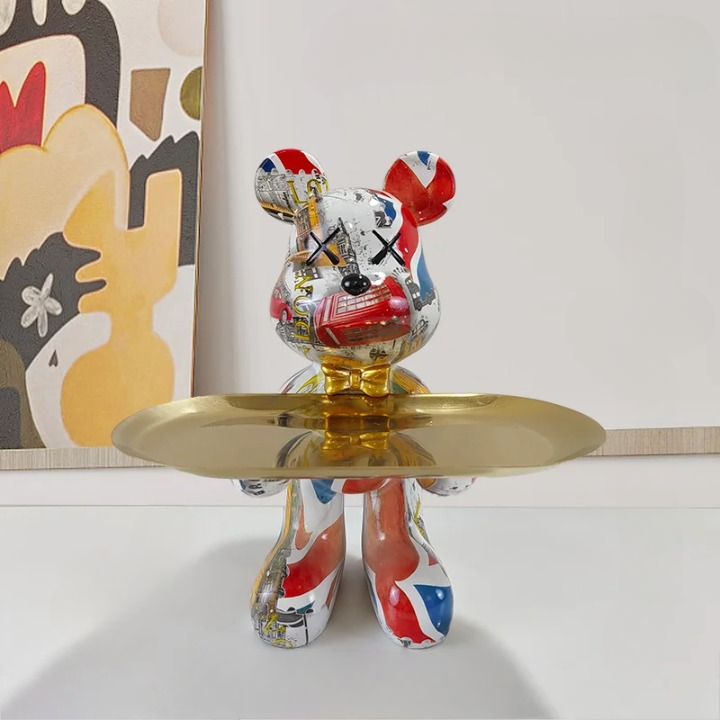 Skanto | Bärenstatue mit Tablett