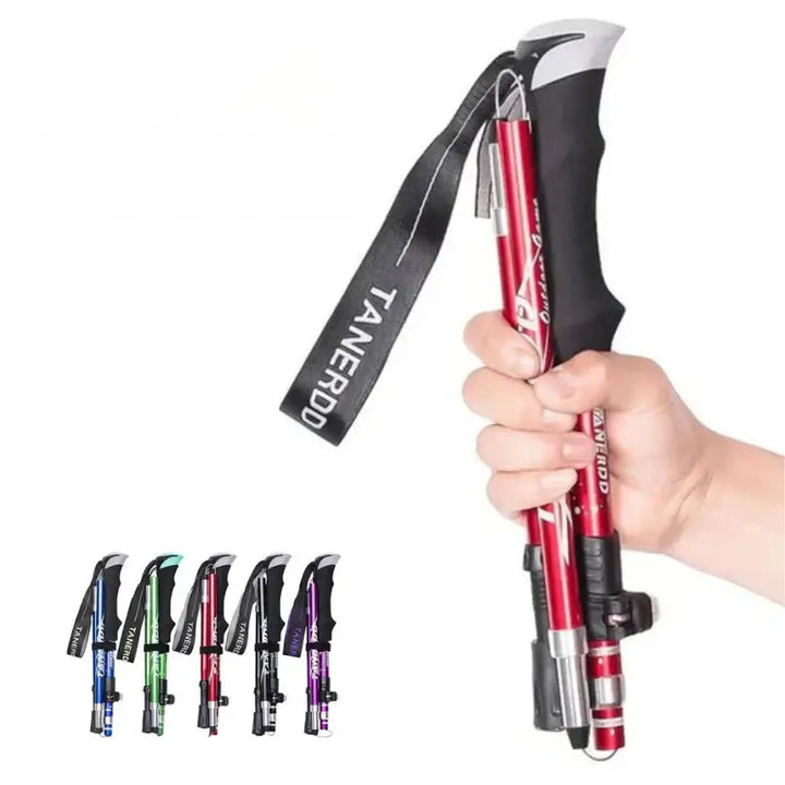 Skanto | Verstellbarer Falt-Trekkingstock für Wandern, Rucksackreisen & Outdoor-Abenteuer – Leichtes Aluminium-Design