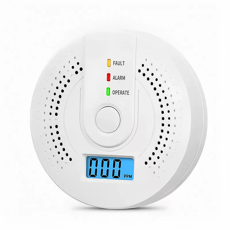 Skanto | Kohlenmonoxidmelder | Zuverlässiger Alarmsensor mit LCD-Bildschirm für die Haussicherheit