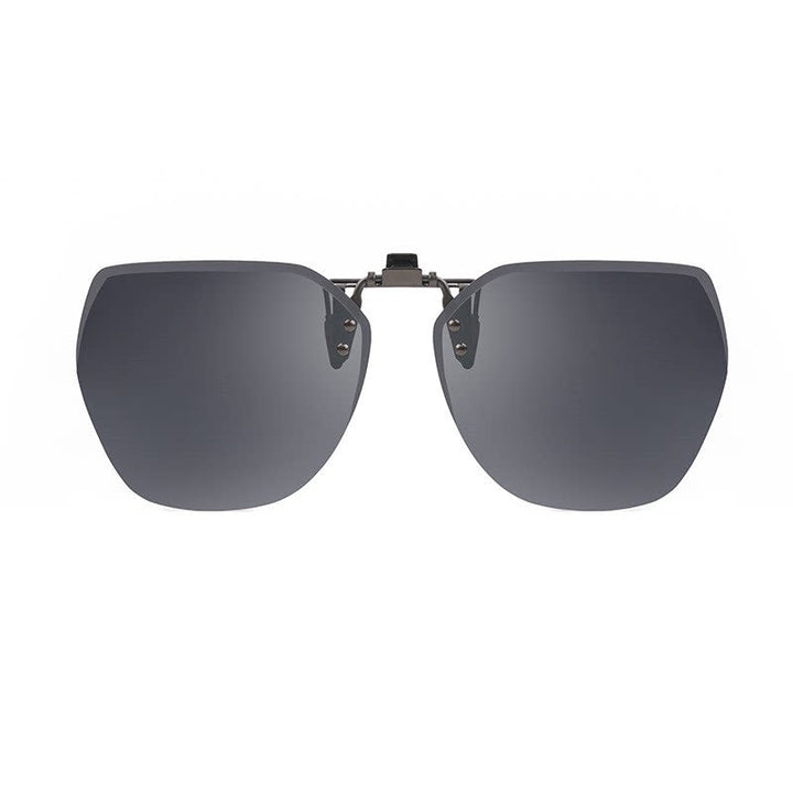 Skanto | Clip-on randlose polarisierte Sonnenbrille, mit Antireflex- und Klappdesign, für Outdoor/Fahren