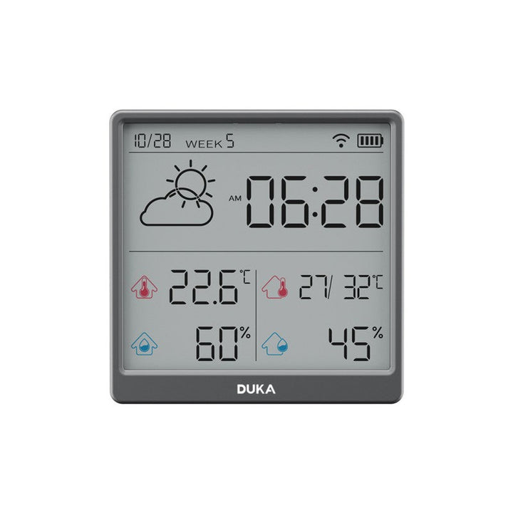 Skanto | Präzises Thermo-Hygrometer zum Aufkleben und Aufstellen für Zuhause