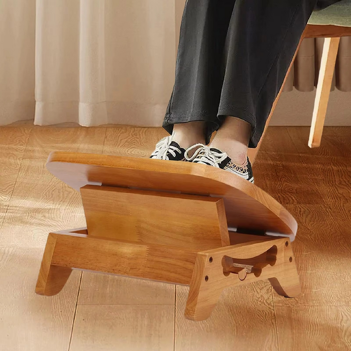 Skanto | Dreifuß-Fußstütze unter dem Schreibtisch – Ergonomische Beinstütze für Zuhause & Büro