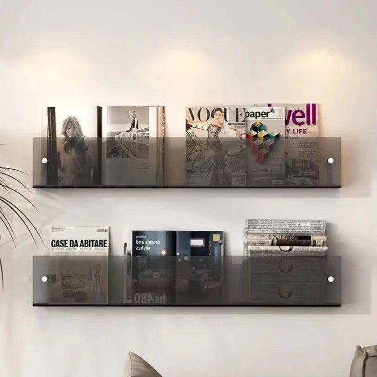 Skanto | ClearLine – Stilvolles Acryl-Wandregal für Zeitschriften