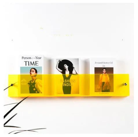 Skanto | ClearLine – Stilvolles Acryl-Wandregal für Zeitschriften