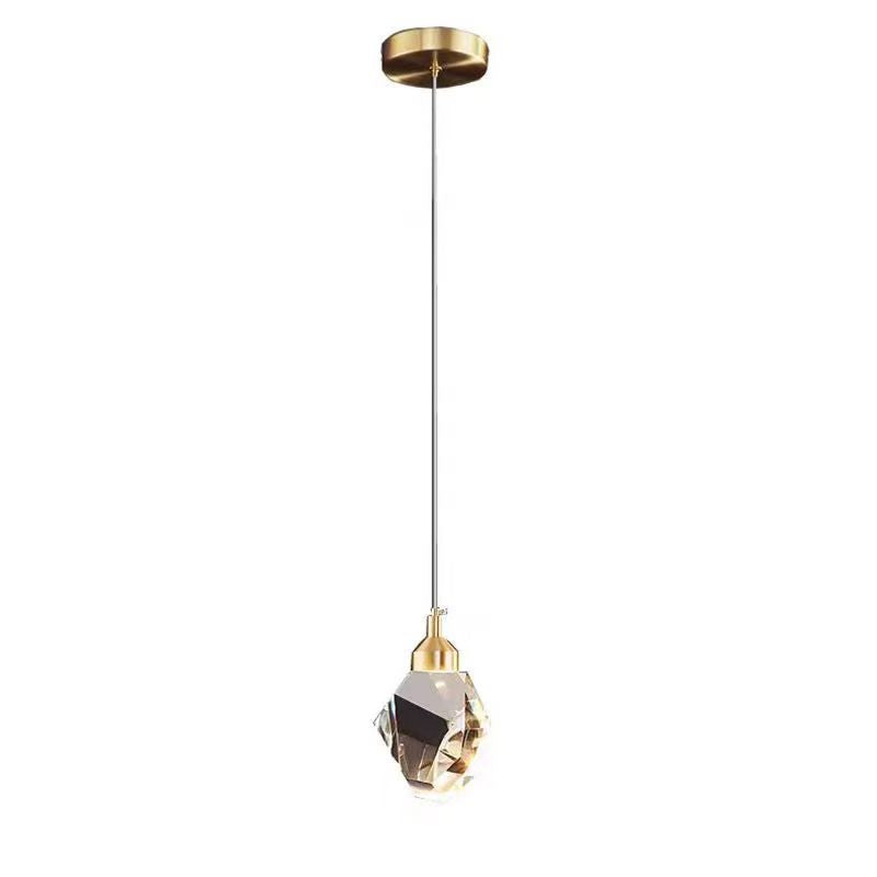Skanto | Luxus Diamant Würfel Kristall Eisen LED Pendelleuchte für Schlafzimmer