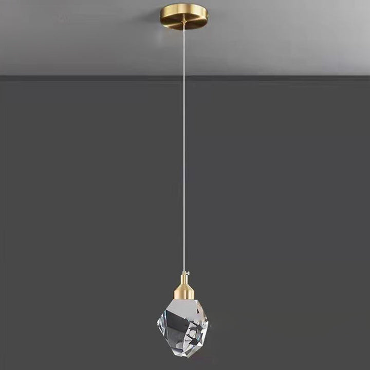 Skanto | Luxus Diamant Würfel Kristall Eisen LED Pendelleuchte für Schlafzimmer