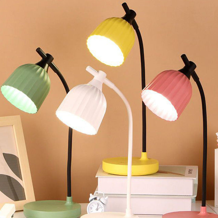 Skanto | Moderne minimalistische runde gefaltete ABS LED Tischlampe für Wohnzimmer