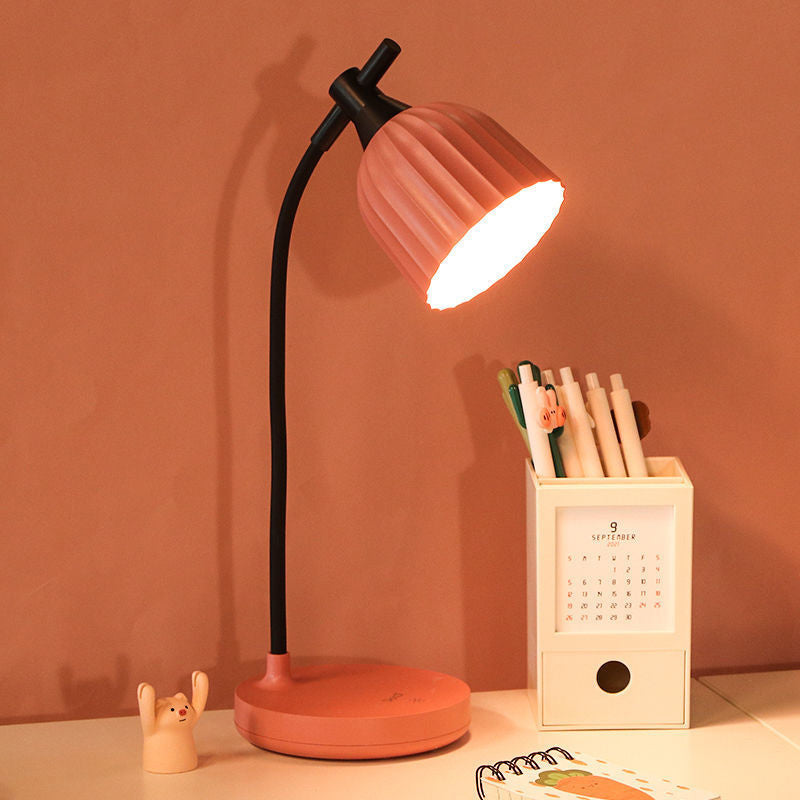 Skanto | Moderne minimalistische runde gefaltete ABS LED Tischlampe für Wohnzimmer