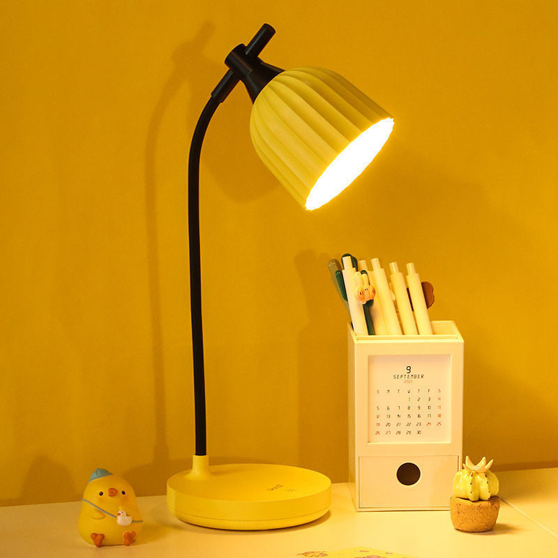 Skanto | Moderne minimalistische runde gefaltete ABS LED Tischlampe für Wohnzimmer