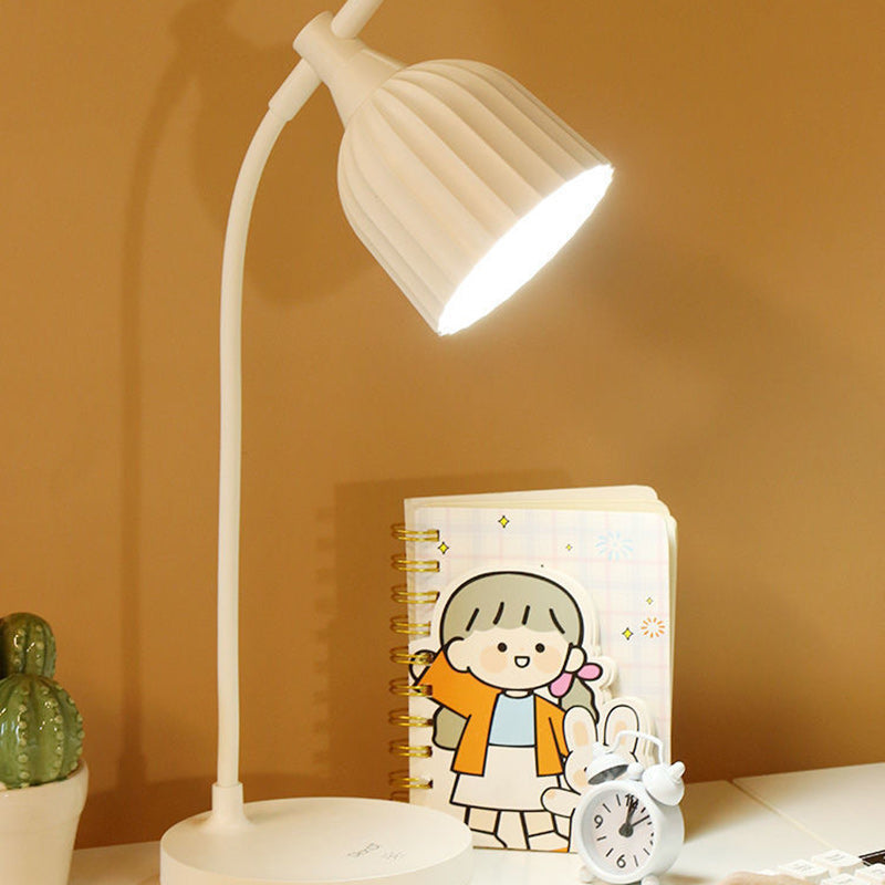 Skanto | Moderne minimalistische runde gefaltete ABS LED Tischlampe für Wohnzimmer