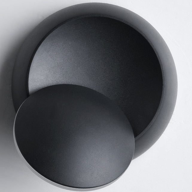 Skanto | Moderne nordische runde Eclipse LED-Wandleuchte aus Eisen, drehbar für Nachttisch