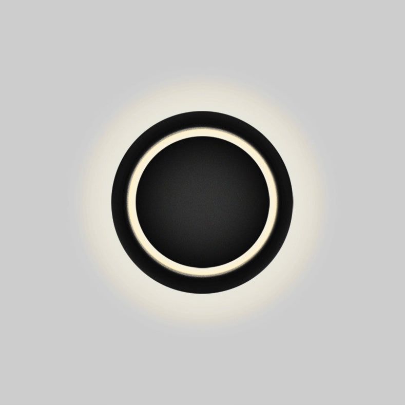 Skanto | Moderne nordische runde Eclipse LED-Wandleuchte aus Eisen, drehbar für Nachttisch
