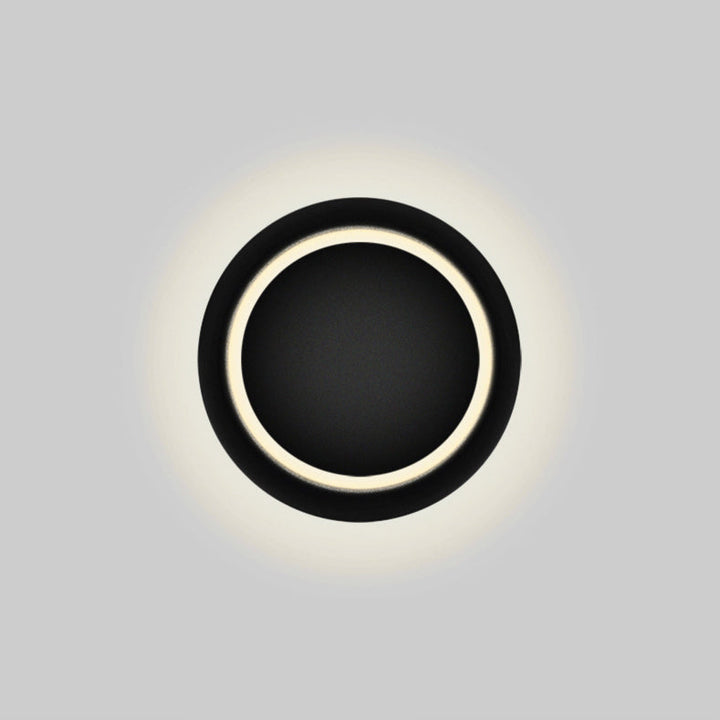 Skanto | Moderne nordische runde Eclipse LED-Wandleuchte aus Eisen, drehbar für Nachttisch