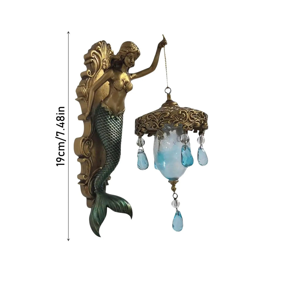 Skanto | Elegante Barock-Meerjungfrauen-Wandlampe – Künstlerische maritime Wandbeleuchtung für stimmungsvolle Räume