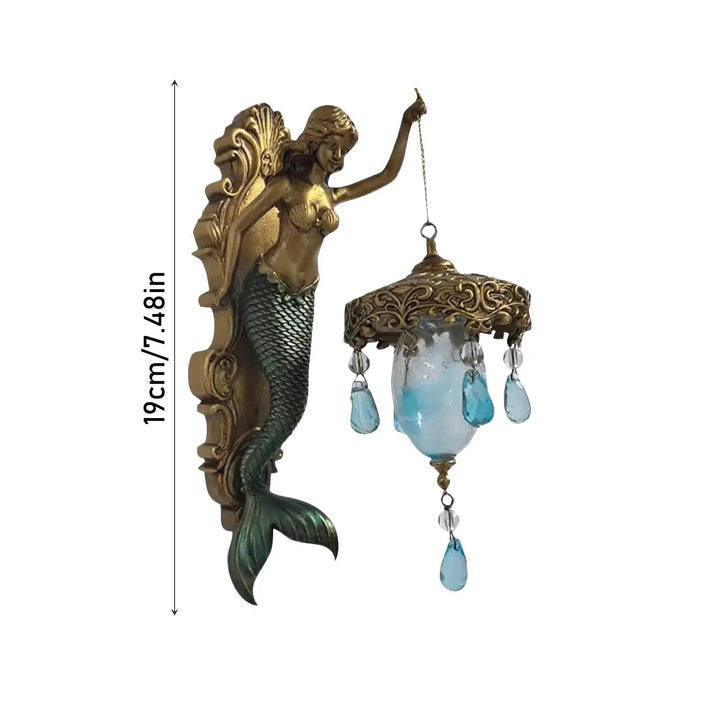 Skanto | Elegante Barock-Meerjungfrauen-Wandlampe – Künstlerische maritime Wandbeleuchtung für stimmungsvolle Räume