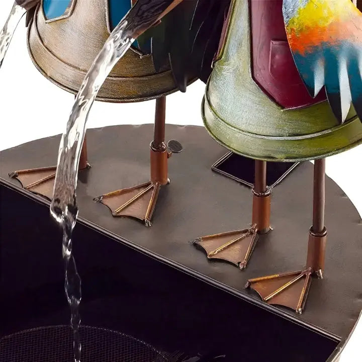 Skanto | ChirpStream | Tukan-Wasserbrunnen – Spielerische Outdoor-Gartendekoration mit fließendem Wasser