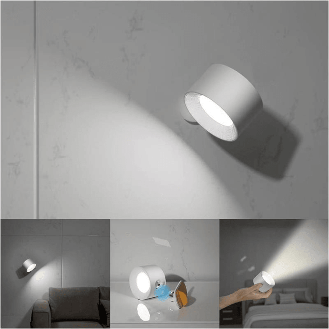 Skanto | 360° Kabellose wiederaufladbare Wandlampe | Vielseitige LED-Beleuchtungslösung