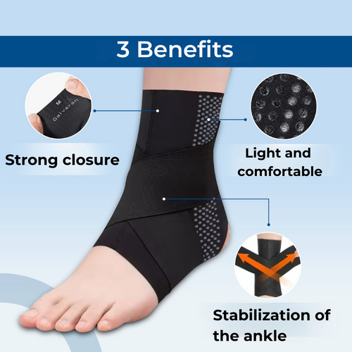 Skanto | FlexiGuard Knöchelbandage – Leicht, atmungsaktiv & für Sportschuhe geeignet