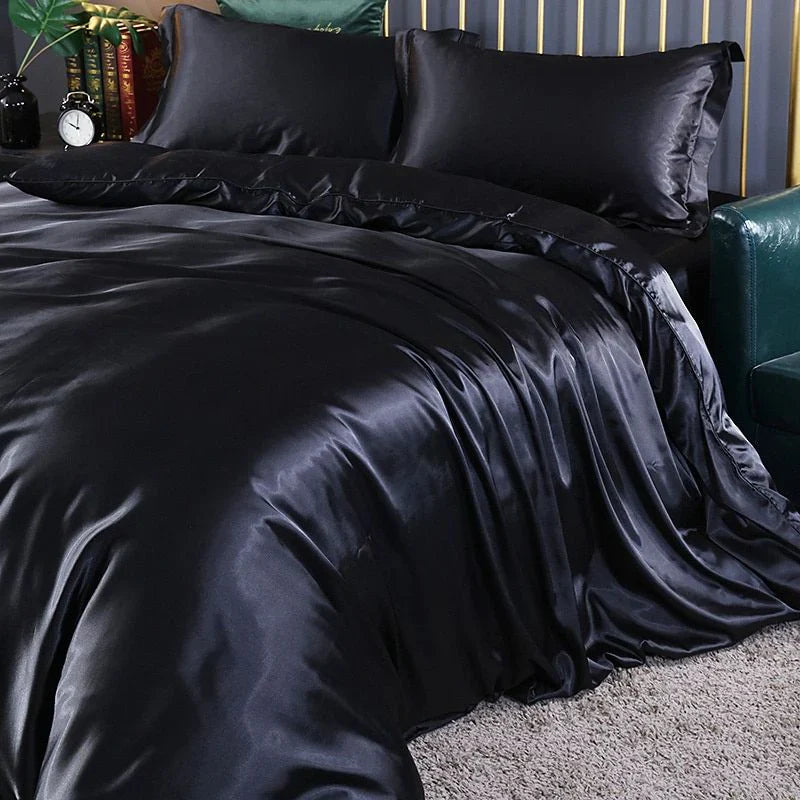 Skanto | Elegantes Satin-Seiden-Bettwäsche-Set – Luxuriöser Komfort für jede Nacht