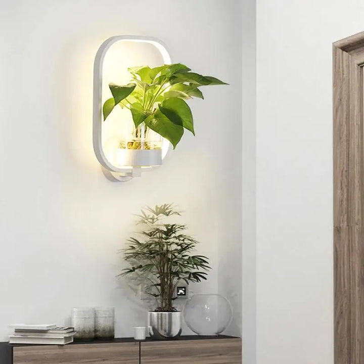 Skanto | Botanische Wandleuchte - Wandlampe mit Pflanze für stilvolle Beleuchtung